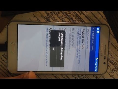 How to Fix Unfortunately , Setting  has stopped  Samsung Galaxy Grand Max -SM G 720NO