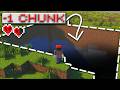 MINECRAFT pero si me hago DAÑO el CHUNK DESAPARECE