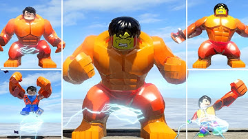 HULK Transformation w/ Spider-Man, Blob & Lizard Transformations in Lego Marvel Super Heroes