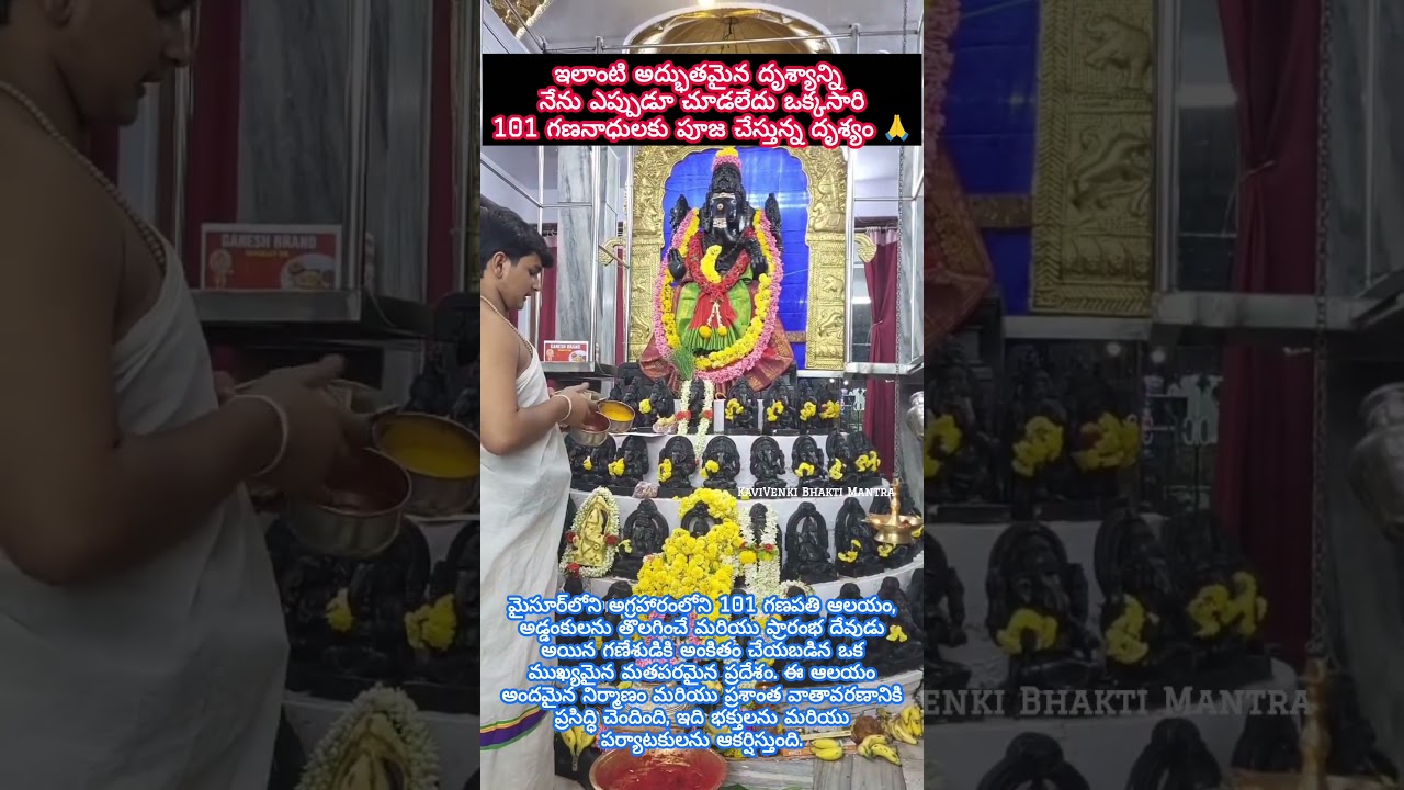 ఇలాంటి అద్భుతమైన దృశ్యాన్ని నేను ఎప్పుడూచూడలేదు ఒక్కసారి101 గణనాధులకు పూజ చేస్తున్న దృశ్యం 🙏 