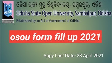 #osou osou form fill up 2021full process