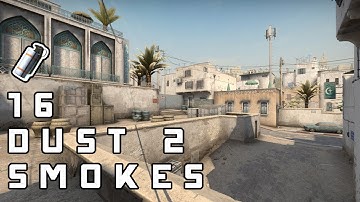 CSGO Learn 16 Dust 2 Smokes 128tick (ESEA/FACEIT)