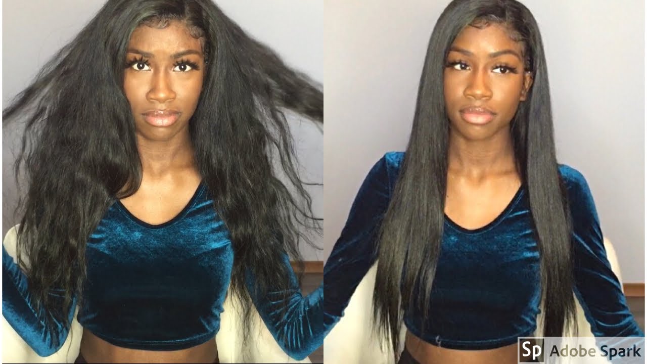Mini Tutorial: SLEEK BONE STRAIGHT HAIR - YouTube