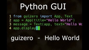 Python GUI with guizero - Hello World