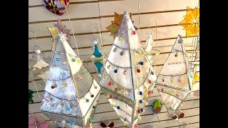 Stained Glass 3D Christmas Trees