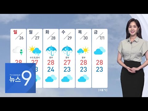 <strong>장마전선</strong> 남하…주말 무더위 속 소나기