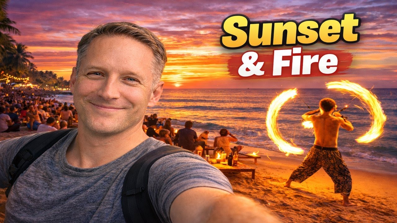 Crazy Sunset & Fire in Thailand