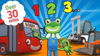 Learn to count with trucks, construction vehicles and the mechanicals
as max monster truck jumps over his friends, muddy trucks go through
ca...
