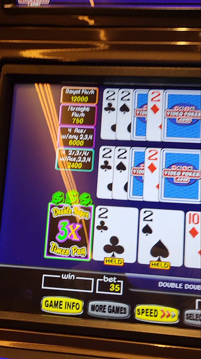 Double Super Times Pay unexpected long shot 🤑 #slot #casinogames #videopoker