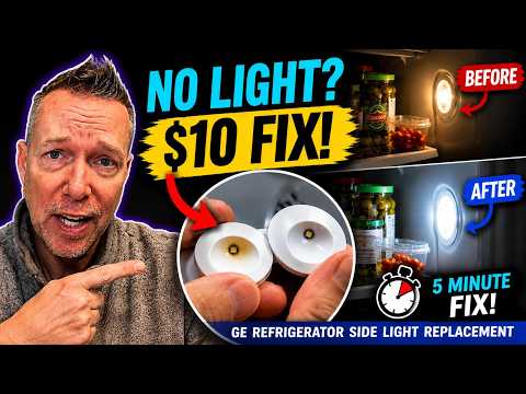 GE Refrigerator Side Light Replacement | Easy $10 Fix!