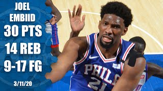 Joel embiid returns to the court after missing 5 games and scores 30
points while grabbing 14 rebound in philadelphia 76ers 124-106 win
over detroit ...
