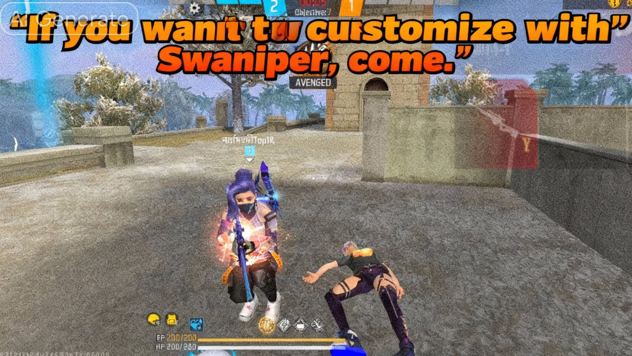  Gerana free fire।। কাস্টম চেলেন্জ।snaiper shot 😎😎 
