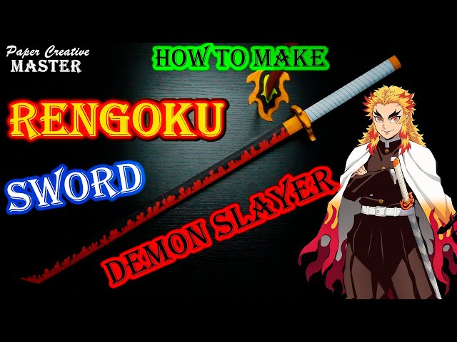 🔥Como fazer o KYOJURO RENGOKU de DEMON SLAYER - DIY PAPERCRAFT 