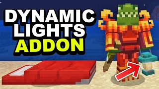 DYNAMIC LIGHTS ADDON Enhances Survival Worlds in Minecraft Bedrock [Hiker's Friend Marketplace]