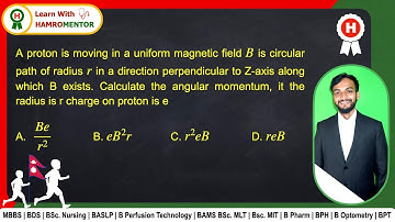 A proton is moving in a uniform magnetic field is circular path of radius in a direction perpendicul