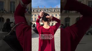 CHIC FRENCH PIN tutorial in Paris!! | #hairtutorial #parisfashionweek #shorts CHIC FRENCH PIN tutorial in Paris!! | #hairtutorial #parisfashionweek #shorts