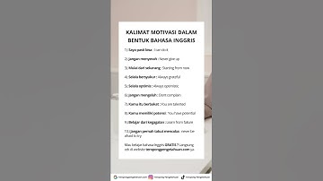 Thumbnail of Kalimat motivasi dalam bentuk bahasa Inggris #motivasi #bahasainggris #kalimat