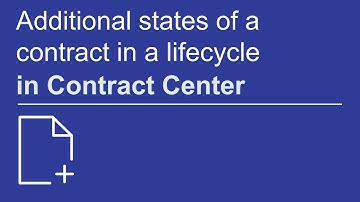 Additional states of a contract in a lifecycle | OpenText Contract Center
