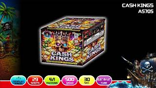 NEW FOR 2027 - A5705 CASH KINGS  - Pyropirate Brand from Pyromooi Fireworks Ltd