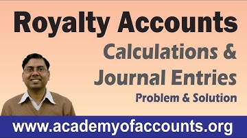 #2 Royalty Accounts ~ Calculations and Journal Entries (Problem & Solution)
