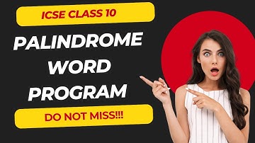 Palindrome String Program in Java | ICSE Class 10 Board Exam Must-Know | Explained with Easy Logic!