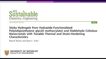 Sticky Hydrogels from Hydrazide-Functionalized Dialdehyde Cellulose Nanocrystals