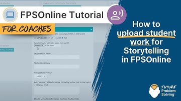 How to upload student work for Storytelling in FPSOnline