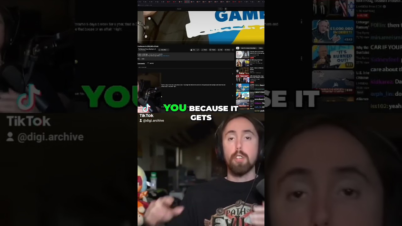 asmongold take on credit cards - twitch financial advice