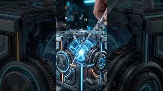 🤖🔪 Crystal Knife Cutting a Robot Core Cube | Futuristic ASMR ⚡