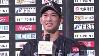 2020年8月16日 福岡ソフトバンク・栗原陵矢選手ヒーローインタビュー