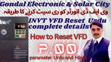 How to reset invt vfd CHF 100 | P0 VFD Setting
