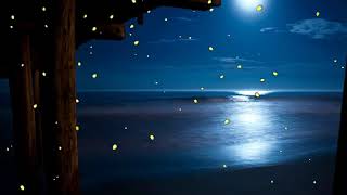 Beethoven Moonlight Sonata with Night Ocean Waves Sounds (2 hours)