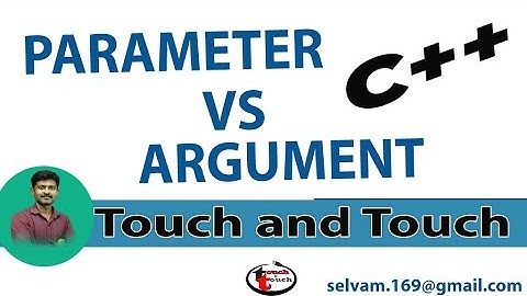 PARAMETER VS ARGUMENT C++ TAMIL TUTORIAL