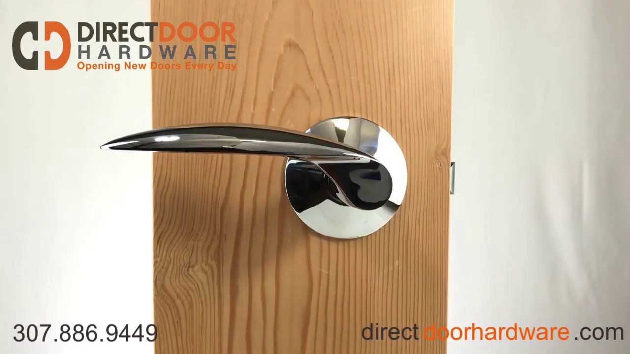 Emtek Mercury Lever Handle with Modern Rosette in Polished Chrome