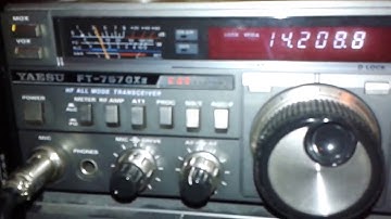 By IK1BQD. FT757GXII. VS. FT1000D  listening DF2BO Mister  OPTIBEAM  ANTENNAS in QSO with USA