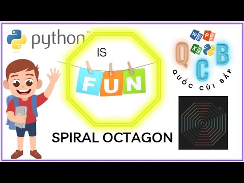 Spiral Octagon in Python | Vẽ hình bát giác xoắn ốc || Python is fun (^_^)