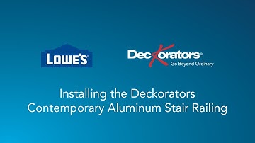 Installing the Deckorators Contemporary Aluminum Stair Railing