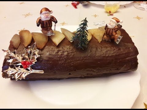 recette-bûche-chocolat-poire-sans-gluten-et-sans-lactose