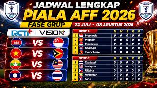Jadwal Lengkap Fase Grup Piala AFF 2026 | Semua Grup & Jadwal Pertandingan
