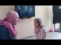 Реакция дочки на папу без бороды. Daughter's reaction to dad without a beard