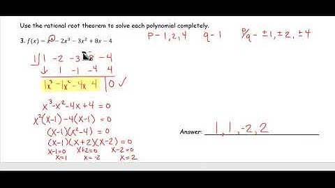 Rational Root Theorem, Solving Polynomials, Multiplicities