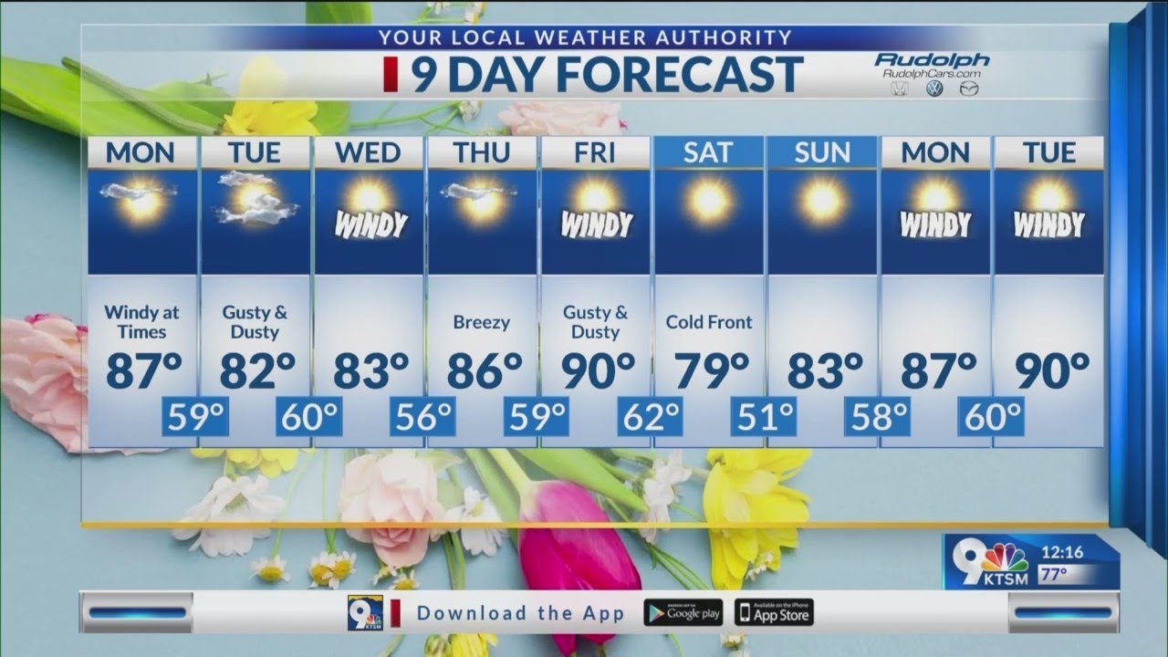 Roxy delivers the weather at 12 on Monday, April 17. YouTube