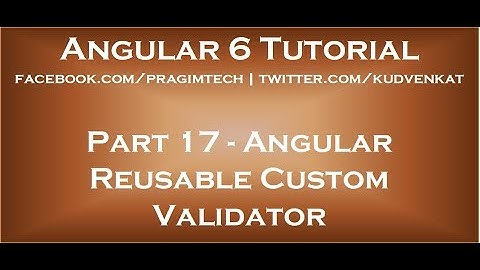 Hoe maak je de Angular Custom Validator herbruikbaar?