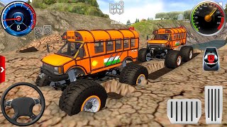 Juegos De Carros - School Bus Monster Truck Extreme Driver #1 - Car Mud Racing Android Gameplay screenshot 5