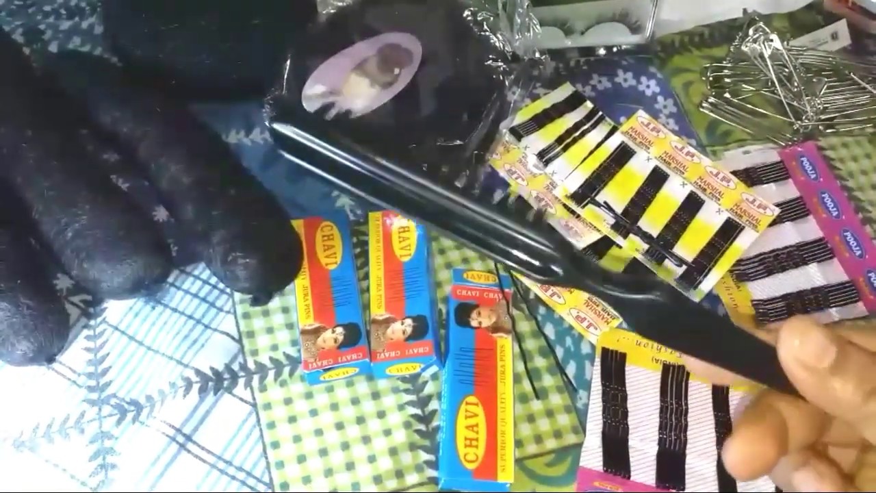 Bridal Hair Accessories|Bun,Puff,U pin,Bobby pin,|दुल्ल्हन के हेयर स्टाइल सामान |Makeup course