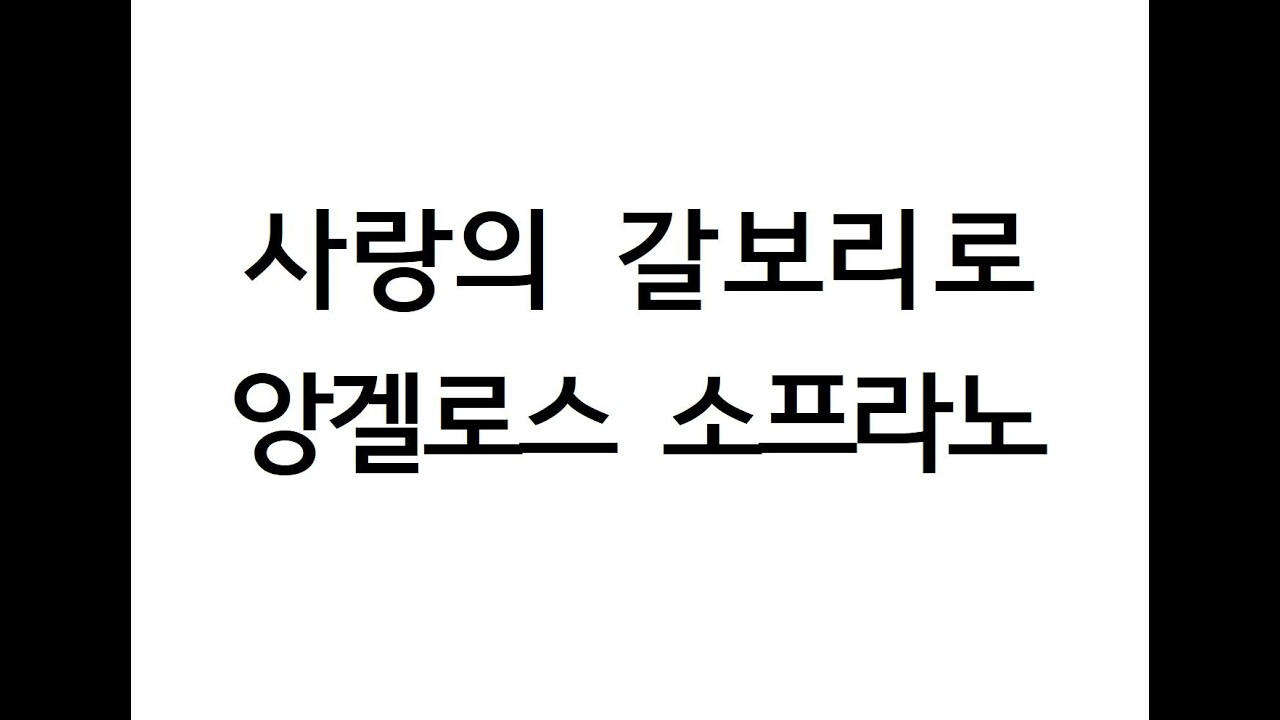 사랑의 갈보리로 앙겔로스 소프라노_260302