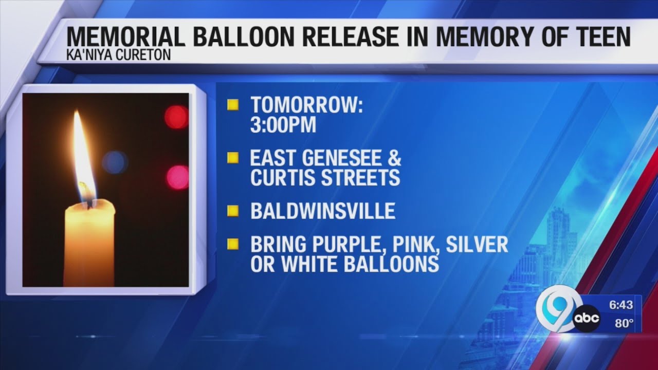 Memorial balloon release in memory of teen - YouTube