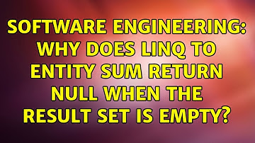 Software Engineering: Why does Linq to Entity Sum return null when the result set is empty?