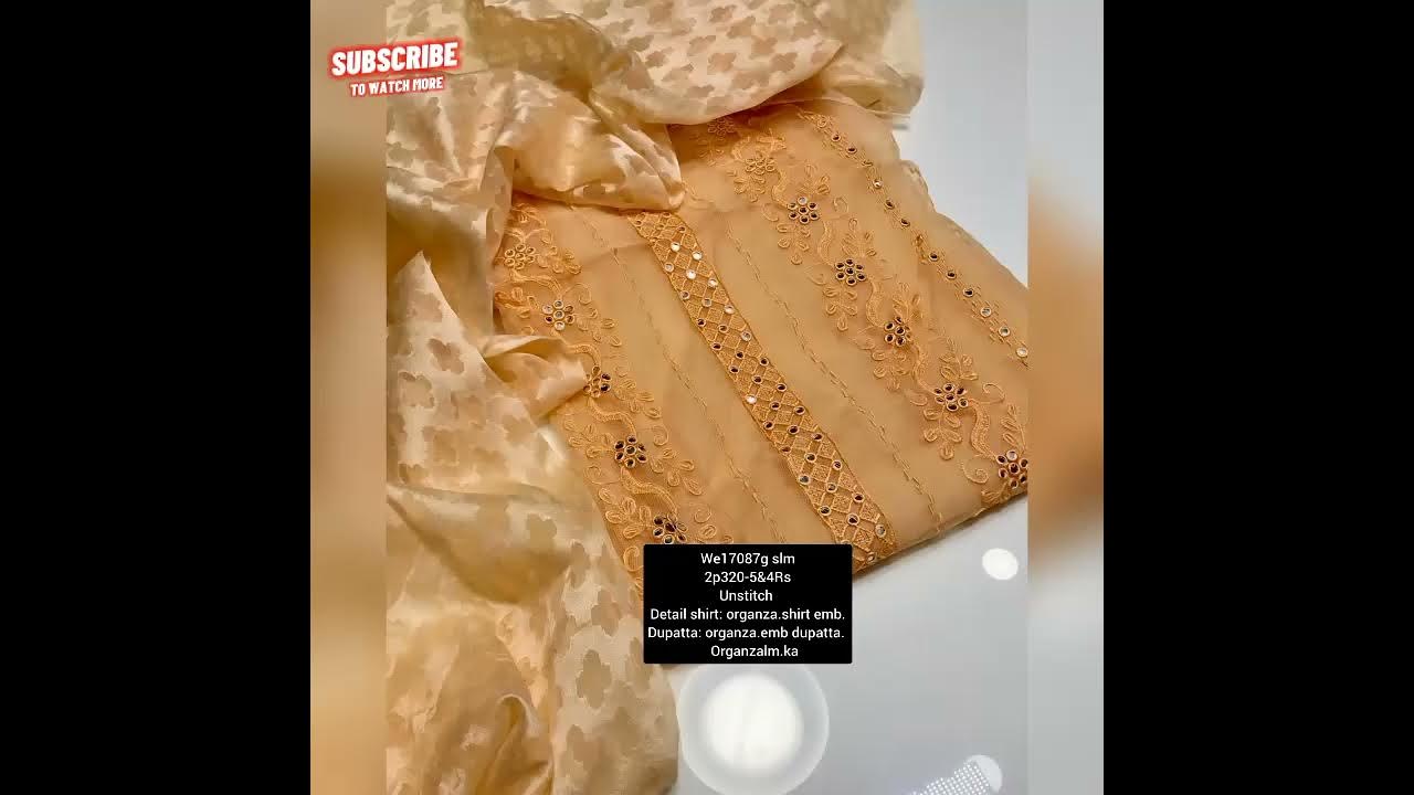Shirt organza dopta organza 2pc dress Kiran cloth house 🏡 - YouTube