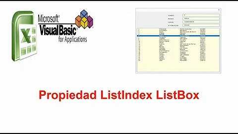 Propiedad ListIndex ListBox VBA